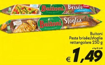 Iper Super Conveniente Buitoni Pasta Brisée/sfoglia rettangolare 230 g offerta