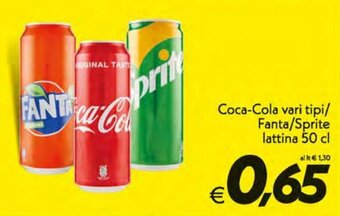 Iper Super Conveniente Coca-Cola vari tipi/Fanta/Sprite lattina 50 cl offerta