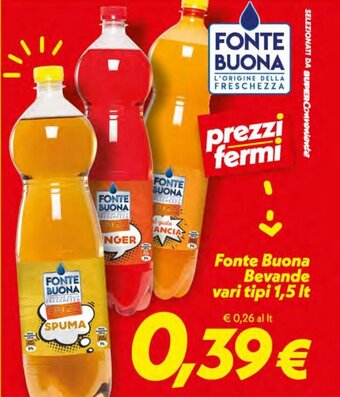Fonte Buona Bevande vari tipi 1,5 lt