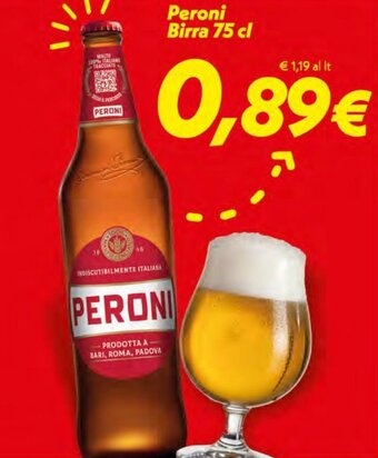 Iper Super Conveniente Peroni Birra 75 cl offerta