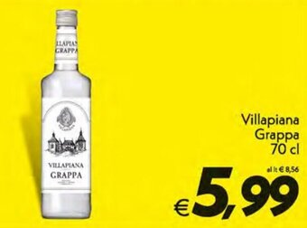 Iper Super Conveniente Villapiana Grappa 70 cl offerta