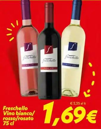 Iper Super Conveniente Freschello Vino bianco/rosso/rosato 75 cl offerta