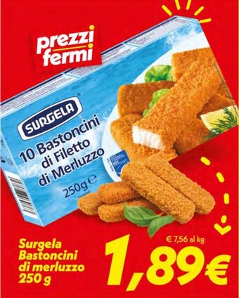 Iper Super Conveniente Surgela Bastoncini di merluzzo 250 g offerta