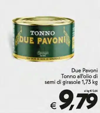Iper Super Conveniente Due Pavoni Tonno all'olio di semi di girasole 1,73 kg offerta