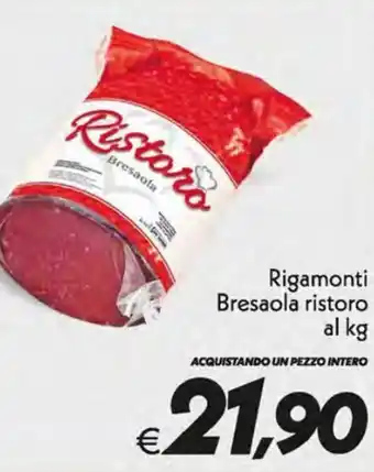 Iper Super Conveniente Rigamonti Bresaola ristoro al kg offerta