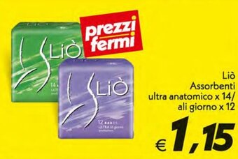 Iper Super Conveniente Liò Assorbenti ultra anatomico x 14 / ali giorno x 12 offerta