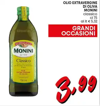 Pam Monini Olio Extravergine di oliva 75 cl offerta