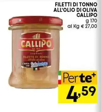 Pam Callipo Filetti di tonno all'olio di oliva 170 g offerta
