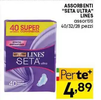 Pam Lines "Seta Ultra" Assorbenti 40/32/28 pezzi offerta