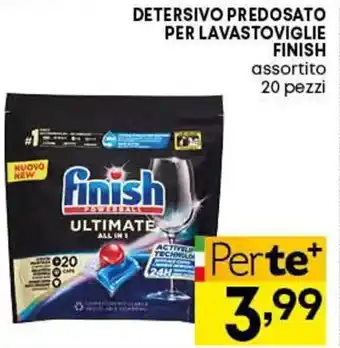 Pam Finish Detersivo Predosato per Lavastoviglie 20 pezzi offerta