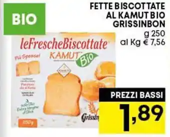 Grissin Bon Fette Biscottate Al Kamut Bio 250 g