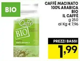 Pam Il Caffè Bio caffè macinato 100% arabica 250 g offerta