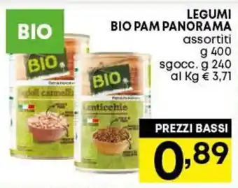 Pam Legumi Bio Pam Panorama 400 g/ 240 g offerta