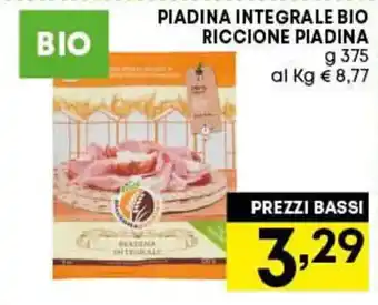 Pam Piadina Integrale Bio Riccione Piadina 375 g offerta