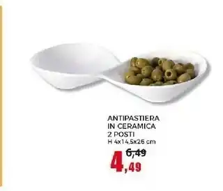 Happy Casa Antipastiera In Ceramica 2 Posti offerta
