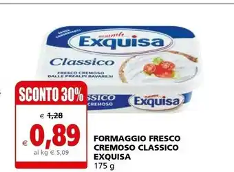 Il Gigante Exquisa Formaggio Fresco Cremoso Classico 175 G(ml) offerta