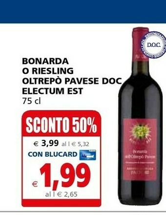 Electum Est Bonarda O Riesling Oltrepò Pavese Doc