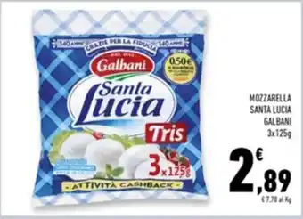 Paghi Poco Galbani Mozzarella Santa Lucia 3x125g offerta