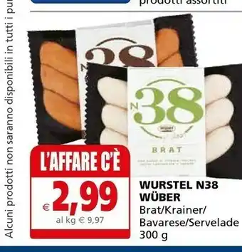 Il Gigante Wuber Wurstel N38 offerta