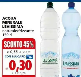 Il Gigante Levissima Acqua Minerale Naturale Frizzante 1500 G(ml) offerta