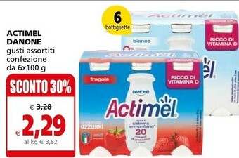 Il Gigante Danone Actimel Fragola 600 G(ml) offerta