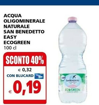 San Benedetto Acqua Minerale Naturale Progetto Ecogreen 1000 G(ml)