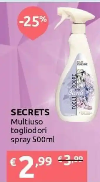 Ipersoap Secrets Multiuso Togliodori Spray 500 Ml offerta