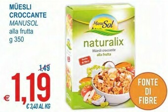 MD Discount ManuSol Muesli Croccante Alla Frutta offerta