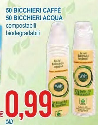 MD Discount 50 Bicchieri Caffe offerta