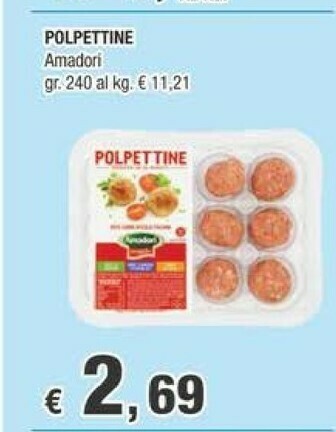 Crai Amadori Polpette offerta