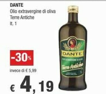 Crai Dante Olio extravergine di oliva offerta