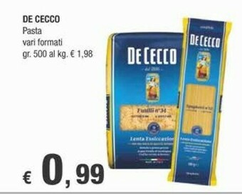 Crai De Cecco Pasta di semola offerta
