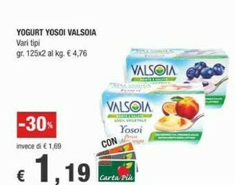 Crai Valsoia Yogurt offerta
