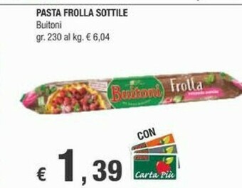 Crai Buitoni Pasta sfoglia offerta