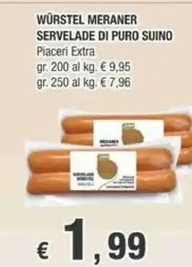 Crai Meraner Wurstel offerta