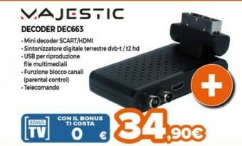 Expert Majestic Decoder DEC663 offerta