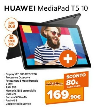 Expert Huawei MediaPad T5 10 offerta