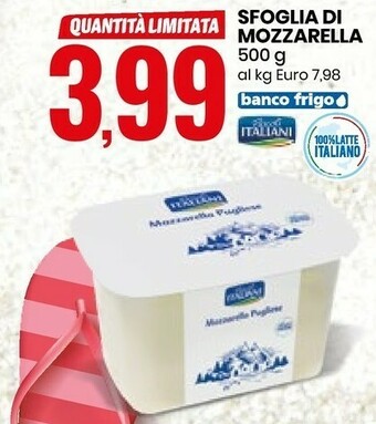 Eurospin Pascoli Italiani Sfoglia Di Mozzarella offerta