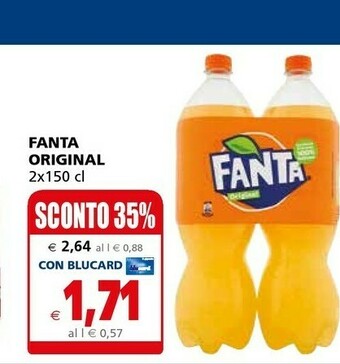 Il Gigante Coca Cola Coca-Cola - Fanta Aranciata 1500 G(ml) offerta