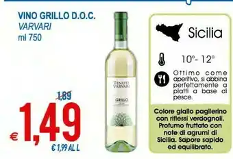 Varvari Vino Grillo DOC