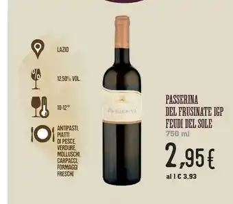 Conad Superstore Feudi Del Sole Passerina Del Frusinate Igp offerta
