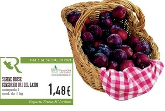 Consorzio ori del lazio Susine Rosse