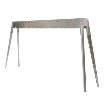 Miami - cuocispiedini portatile in acciaio inox canalina cuoci arrosticini, bbq pieghevole 150cm