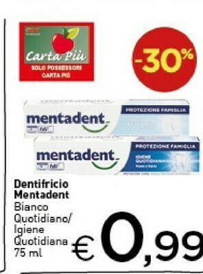 Crai Mentadent Dentifricio offerta