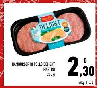Conad Hamburger di pollo delight martini offerta