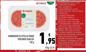 Conad Hamburger di vitello conad percorso qualità offerta