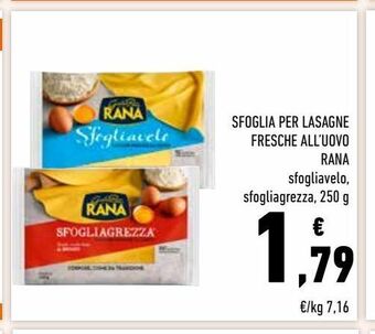 Conad Sfoglia per lasagne fresche all'uovo rana offerta