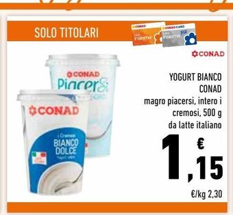 Conad Yogurt bianco conad offerta