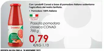 Conad Passata di pomodoro classica conad offerta