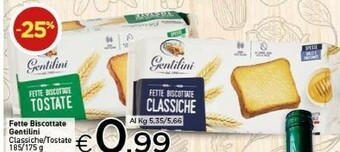 Crai Gentilini Fette biscottate offerta